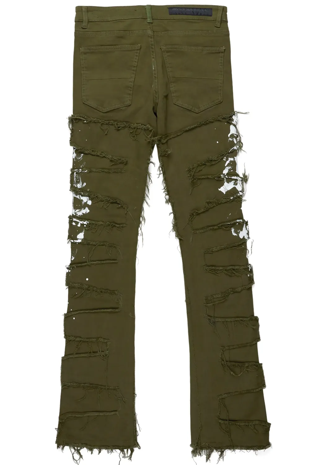 Fumitto Green Painter Stacked Flare Jean