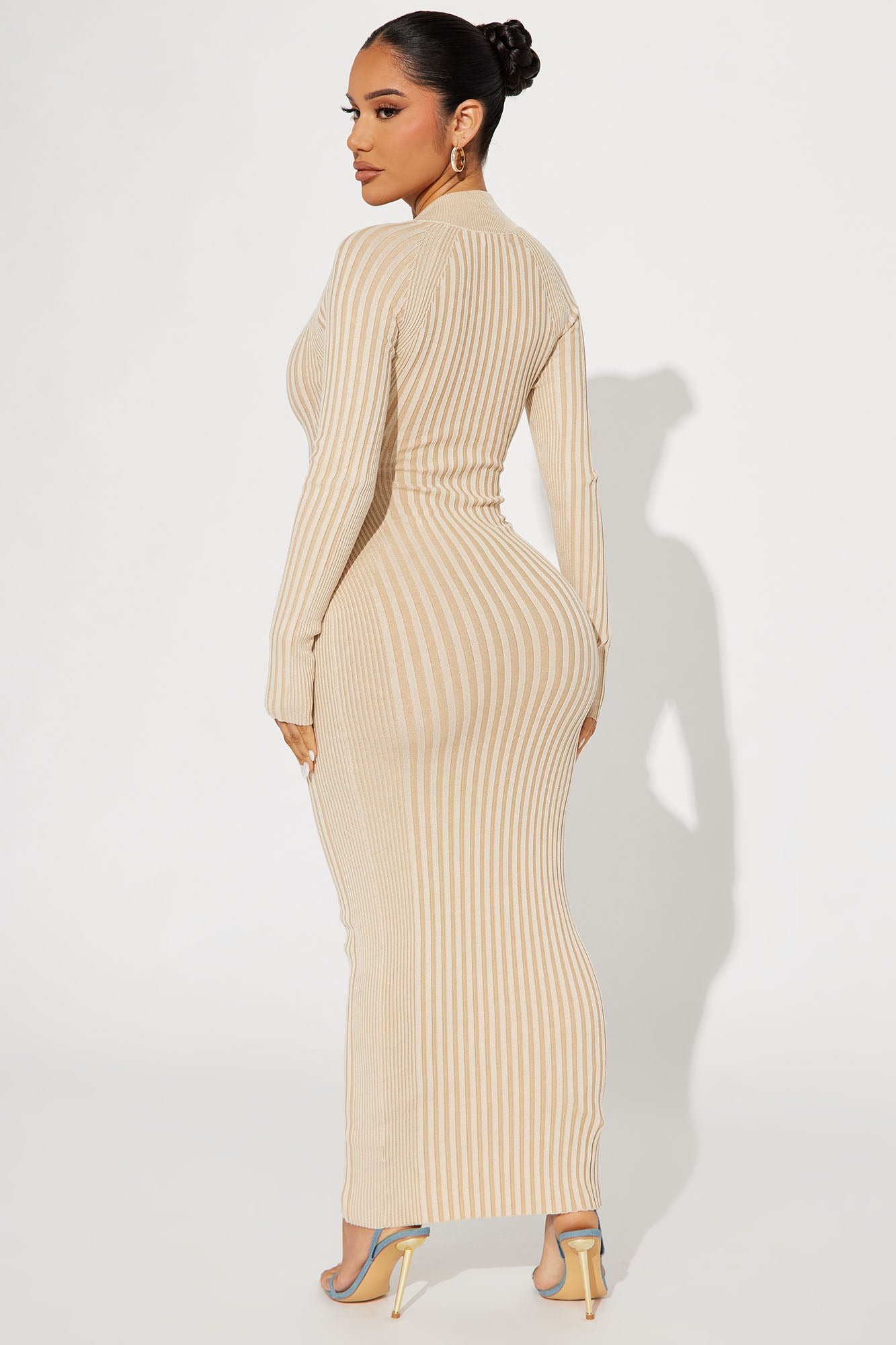 Keeping You Warm Sweater Maxi Dress - Cream