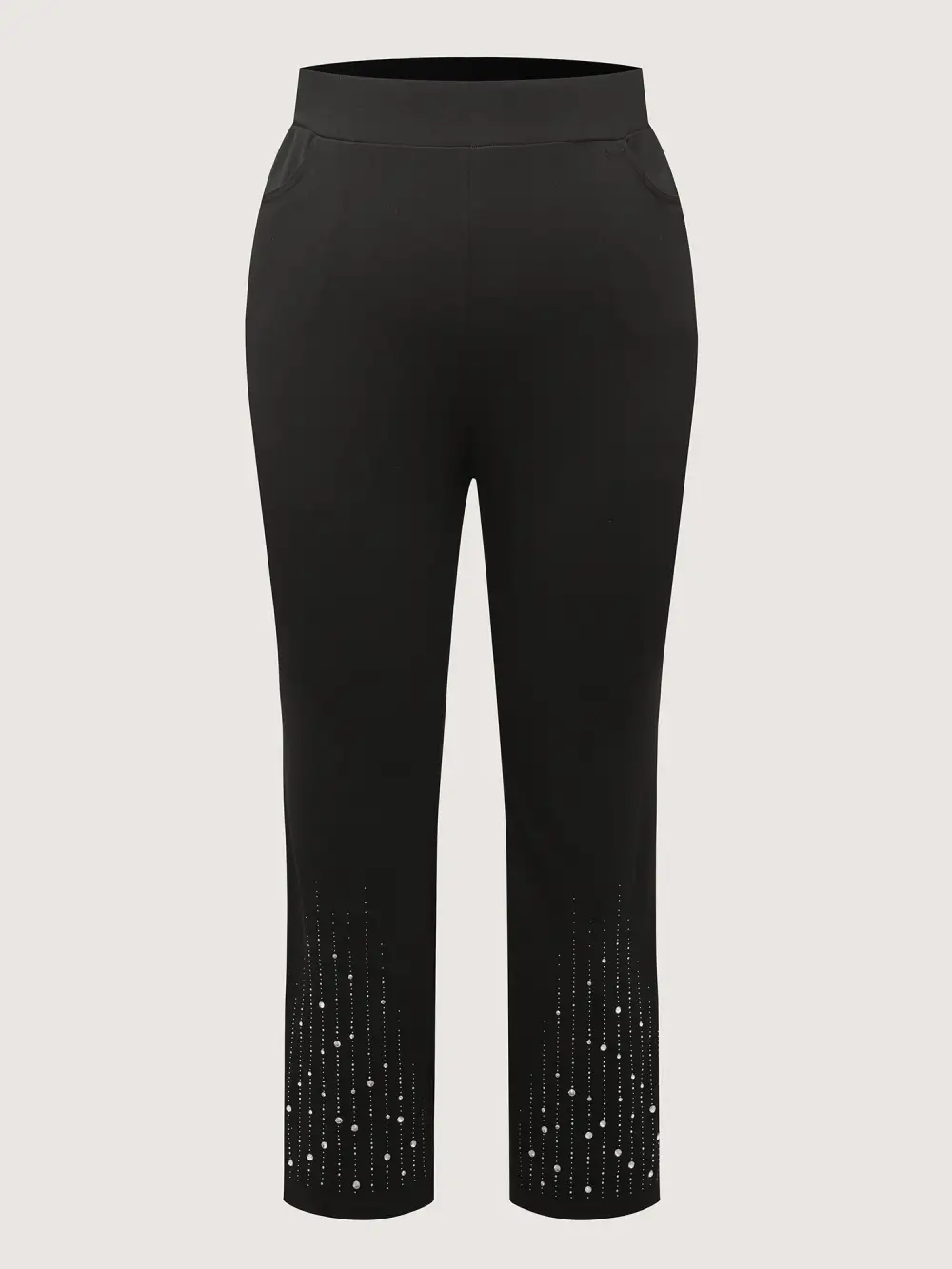 Stretchy Diamond Detail Hem Pants
