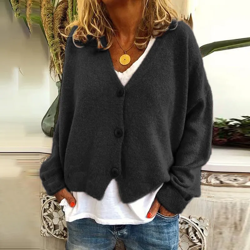 Button Down Casual Comfy Knitwear