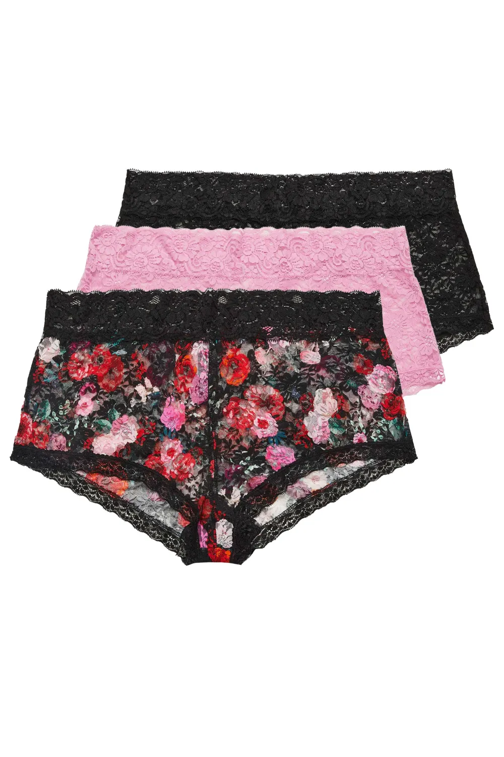 YOURS 5 PACK Curve Black Cotton High Waisted Full Briefs