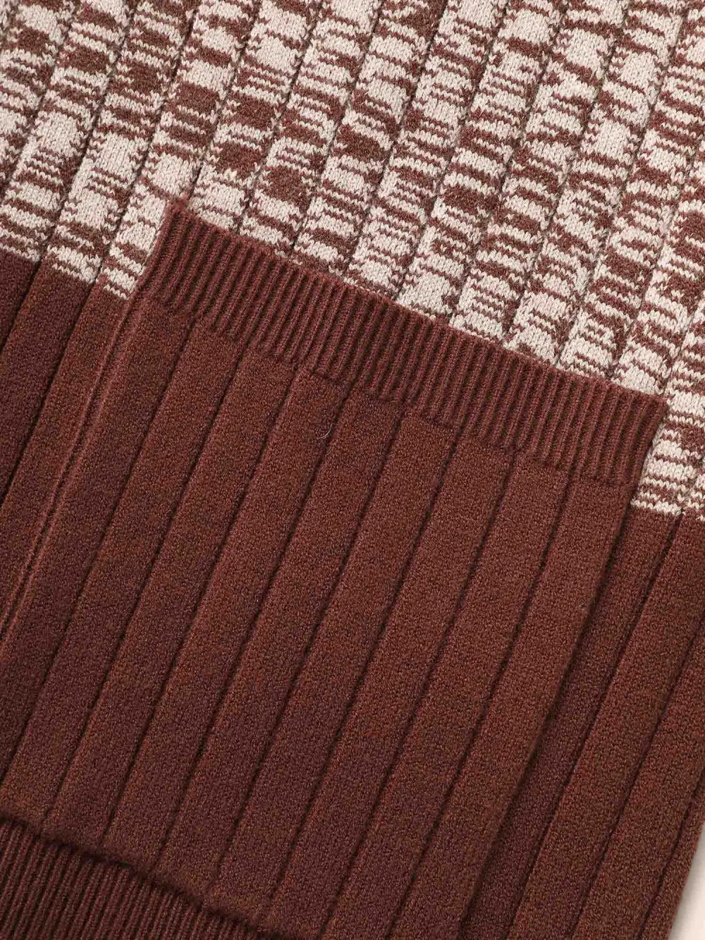 Supersoft Essentials Textured Colorblock Contrast Cardigan