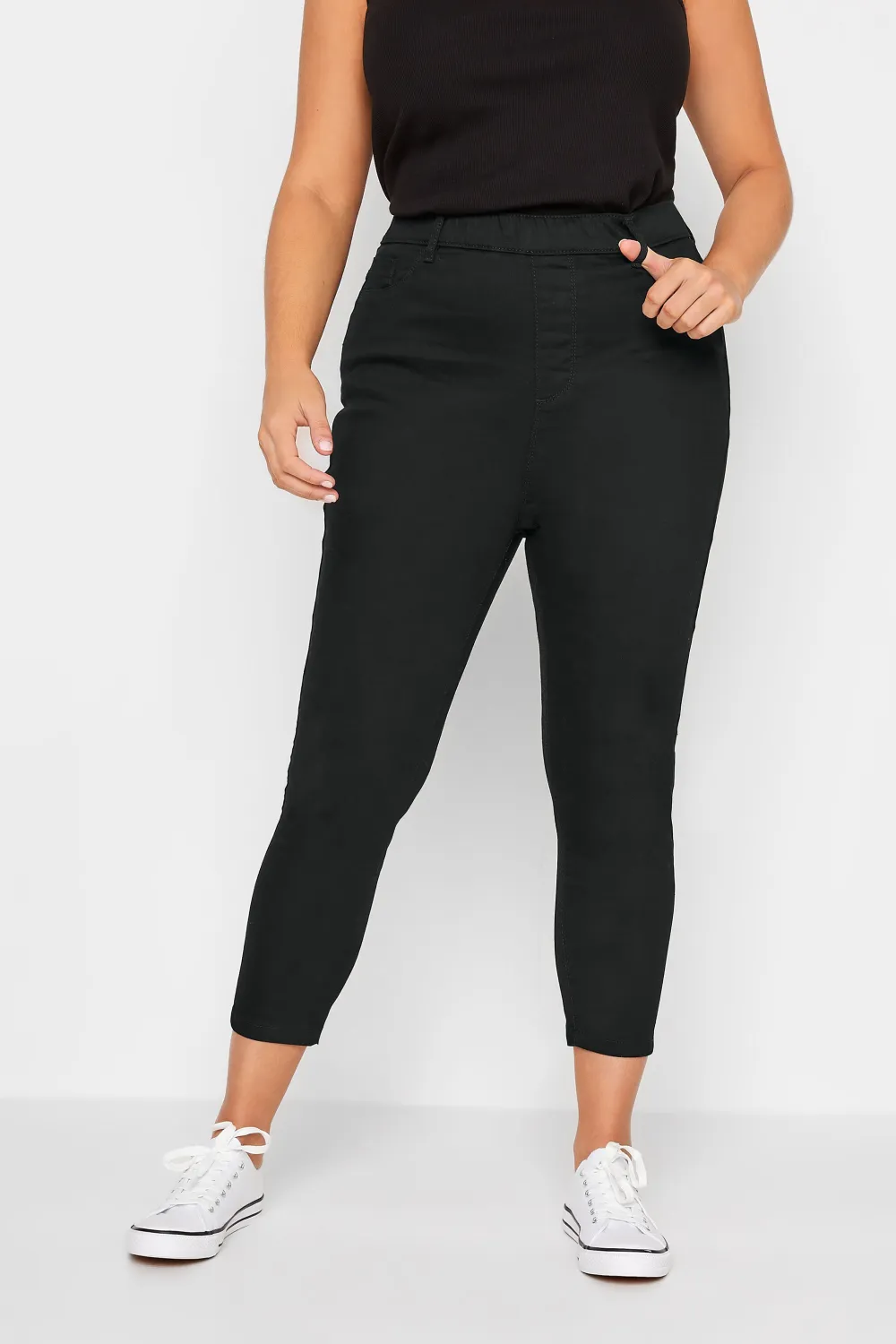 YOURS Curve Rose Pink Cropped Stretch GRACE Jeggings