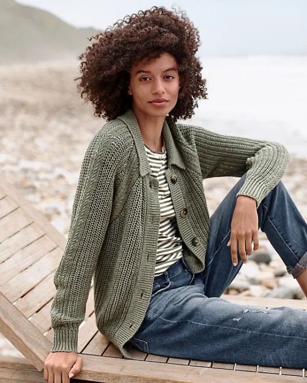 Maren Linen & Organic-Cotton Cardigan