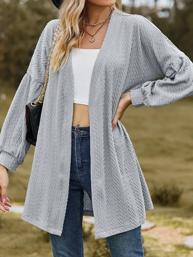 Women's Dailywear Patchwork Solid Color Windproof Fashion Loose Fit Outerwear Long Sleeve Spring