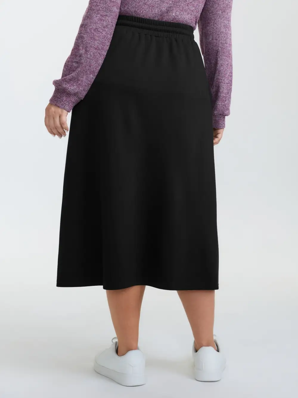 Drawstring Stretchy Fishtail Midi Skirt