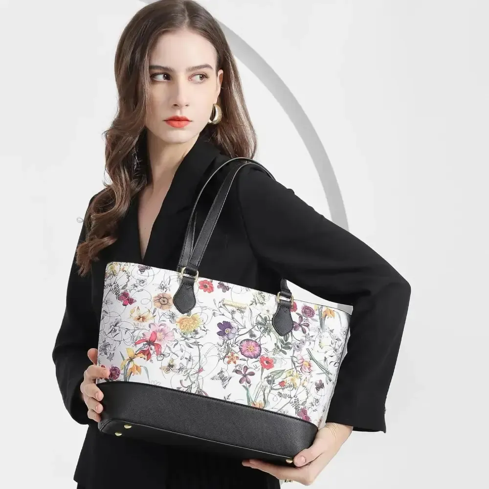 4PCS Women Fashion Handbags Purses Wallet Tote Shoulder Bags