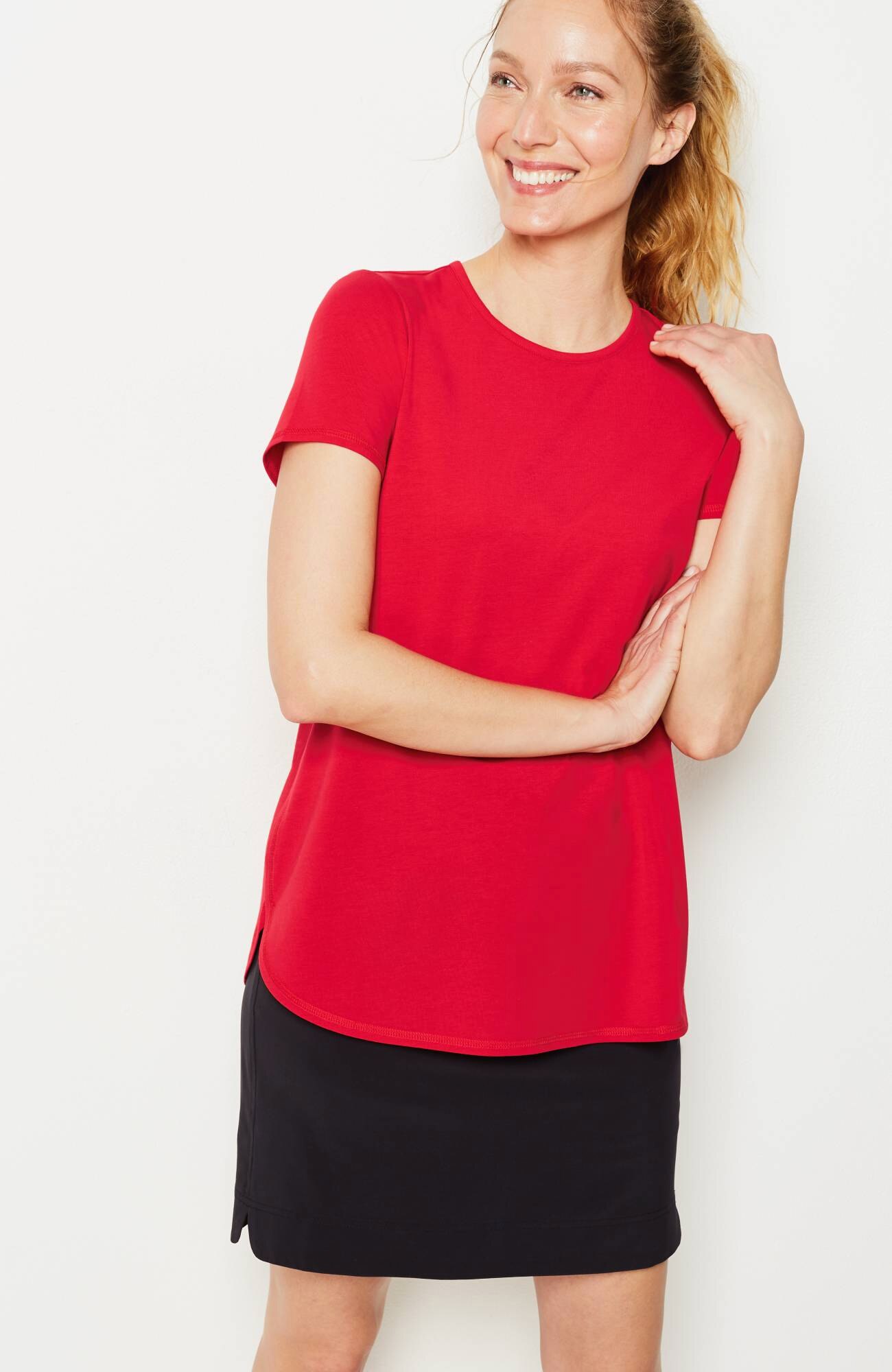 fit progress pima-stretch shirttail tee