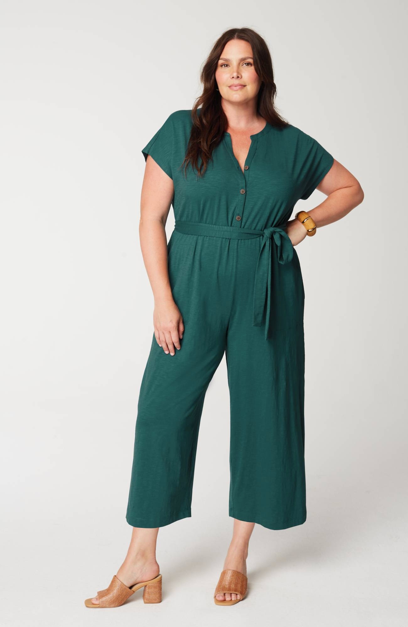 Pure Jill Belted Jumpsuit