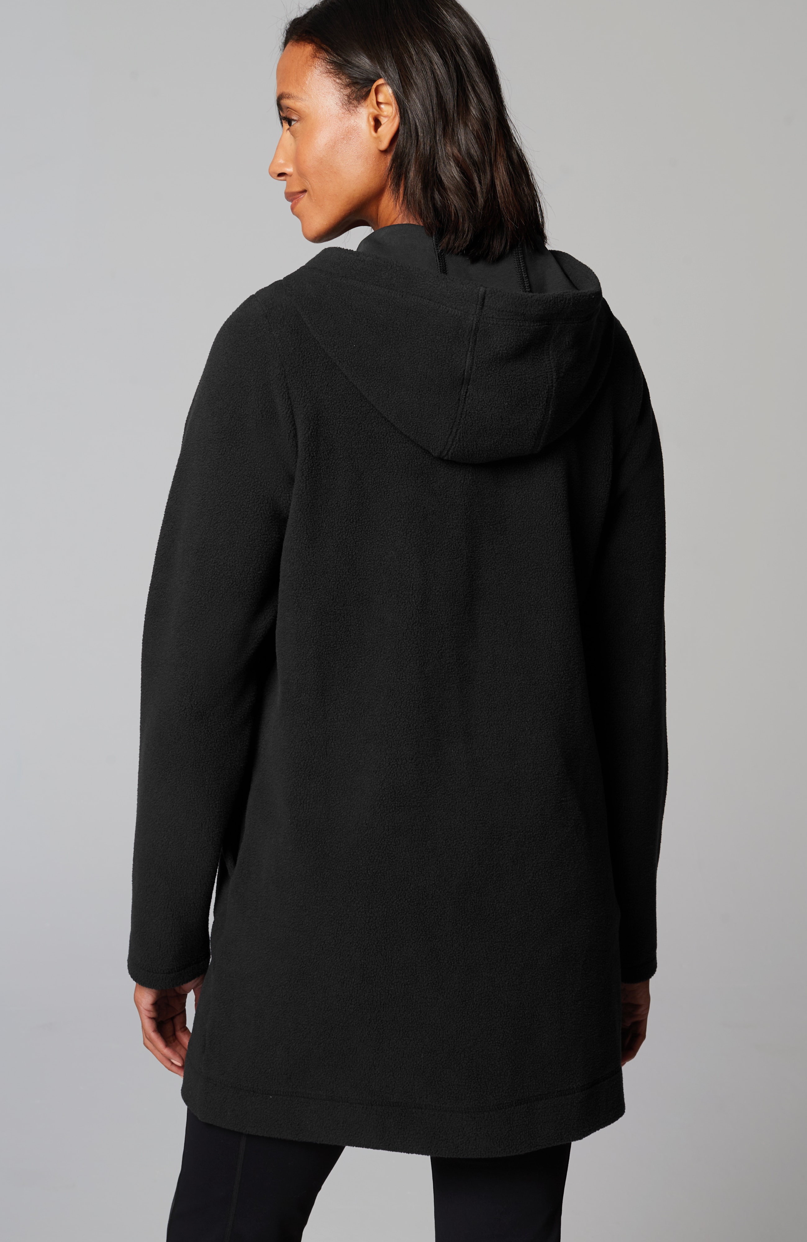 Fit Fleece Snap-Front Hooded Jacket