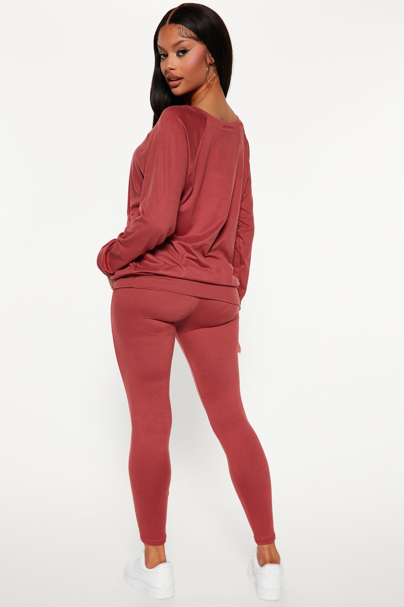 Kick Back Legging Set - Marsala