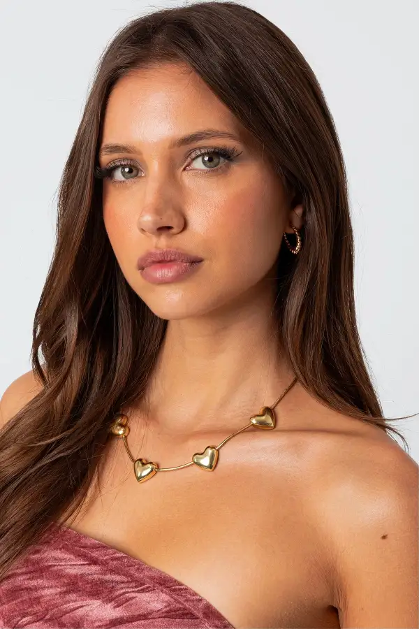 Puffed Heart Necklace