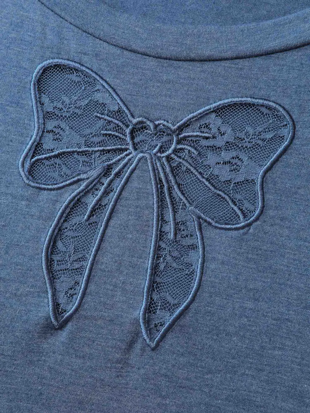 Supersoft Bowknot Cut-Out Knit Top