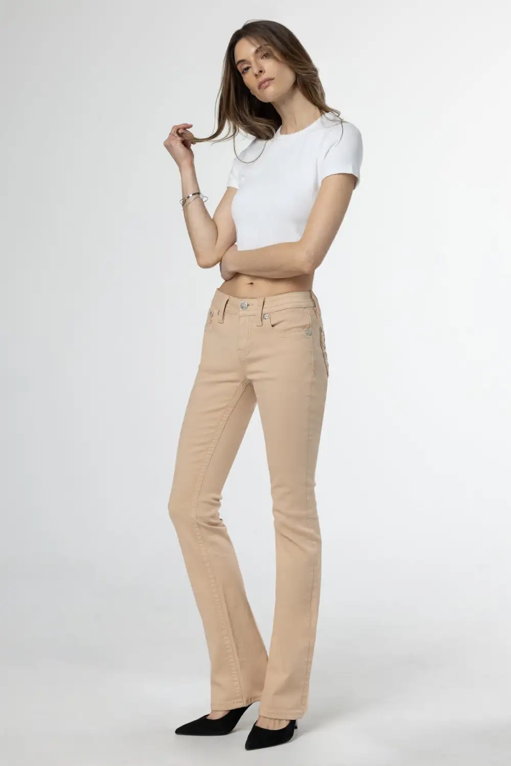 Subtle Cross Bootcut Jeans