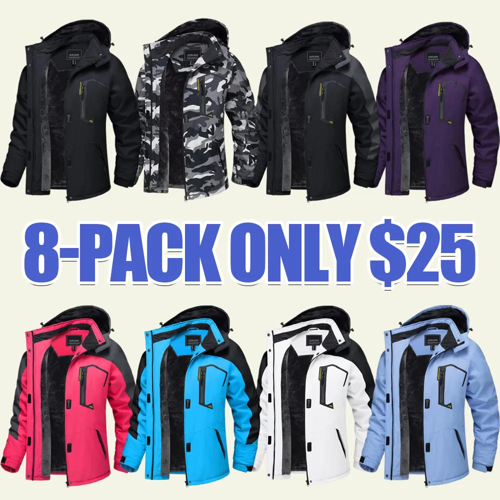 Waterproof Ski Jacket Hooded Fleece Lined Warm Winter Jacket Snow Coat Mountain Windproof Rain Windbreaker