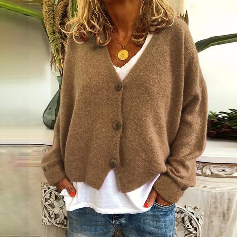 Button Down Casual Comfy Knitwear