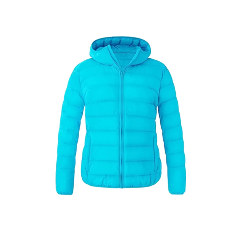 Women's Plus Size Packable Hooded Lightweight Puffer Jacket (Winter/Christmas Gift)