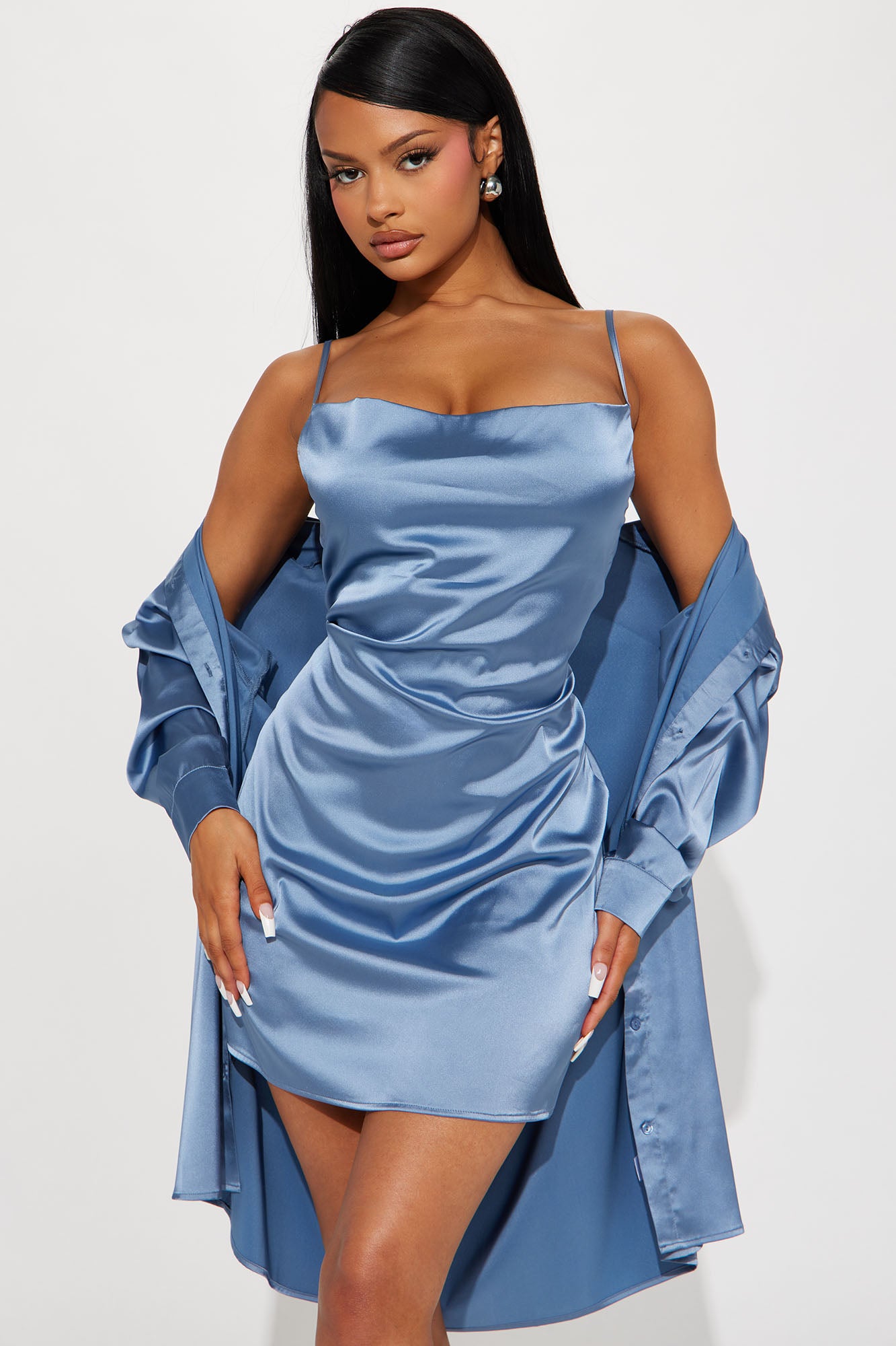 Stella Mini Dress Set - Blue