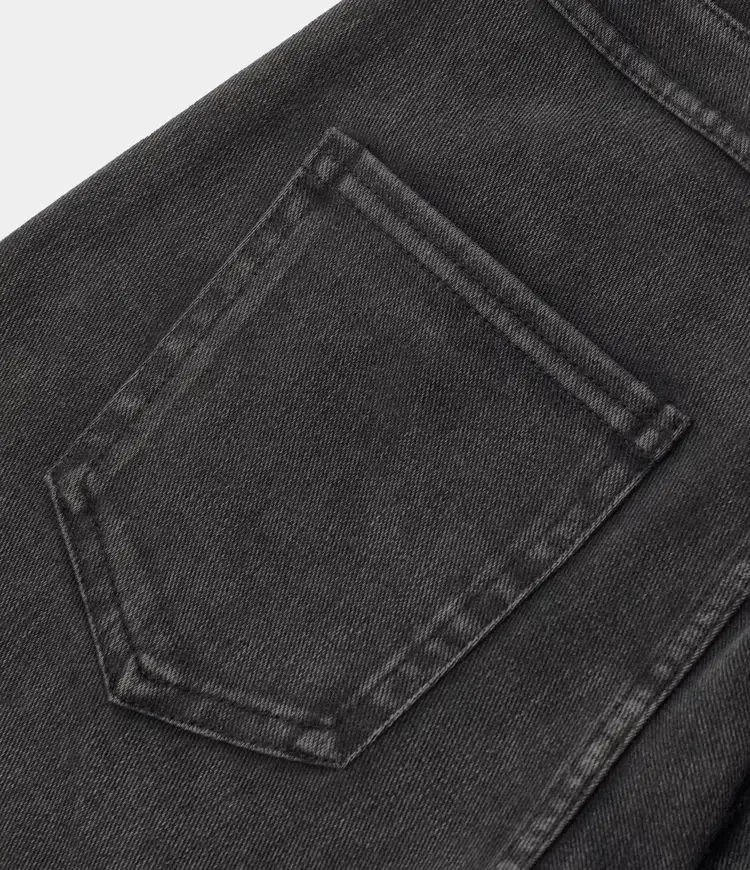 High Waisted Back Side Pocket Stretchy Knit Denim Casual Leggings