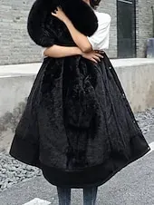 Women's Winter Coat Sherpa Jacket Comfortable Breathable Pocket Fashion Casual Plain Vacation Street Casual Daily Wear Zipper Long Hooded Regular Fit Long Sleeve Outerwear Black Red Blue Spring Fall