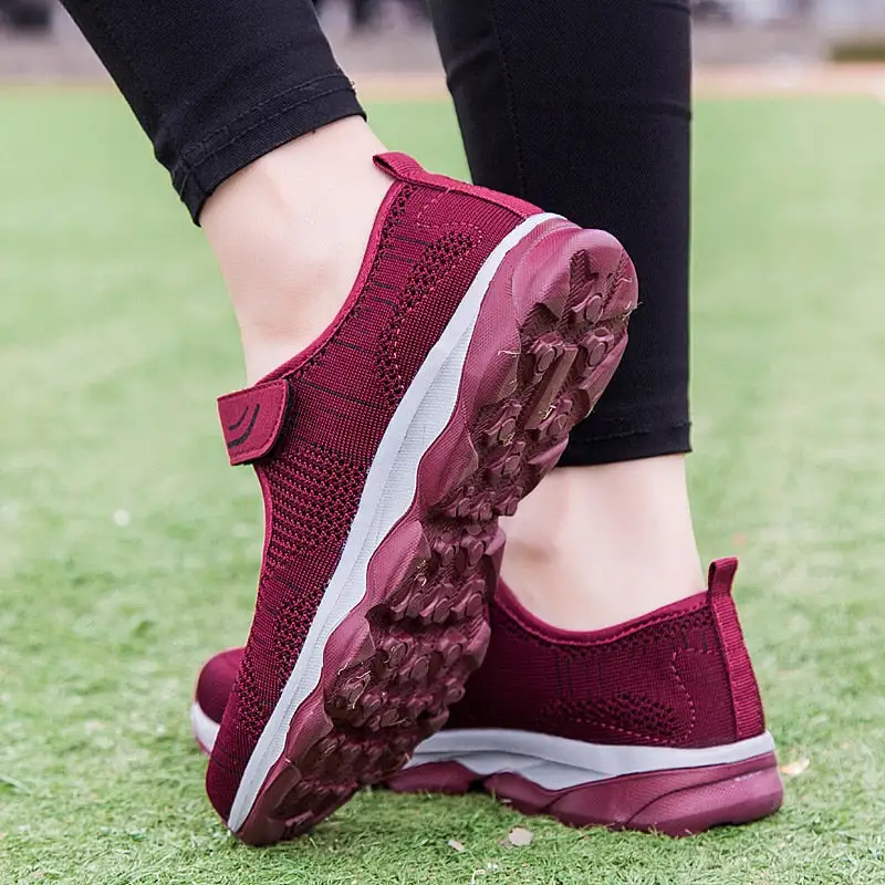 Platform Shoes Flat Woman Shoes Woman Breathable Mesh Casual Sneakers