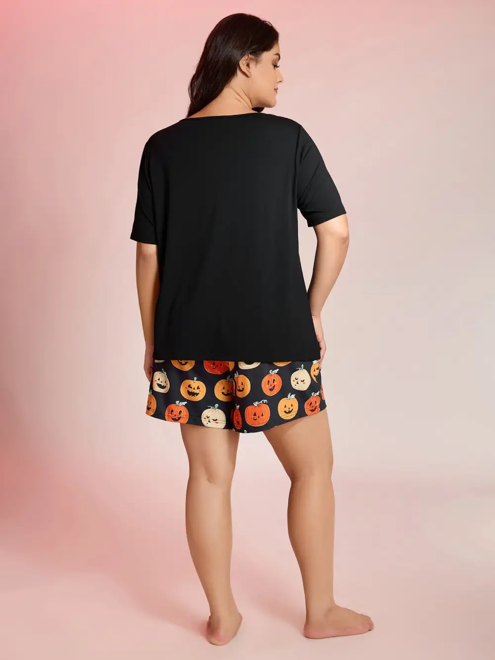 Pumpkin Ghost Contrast Loungewear Set