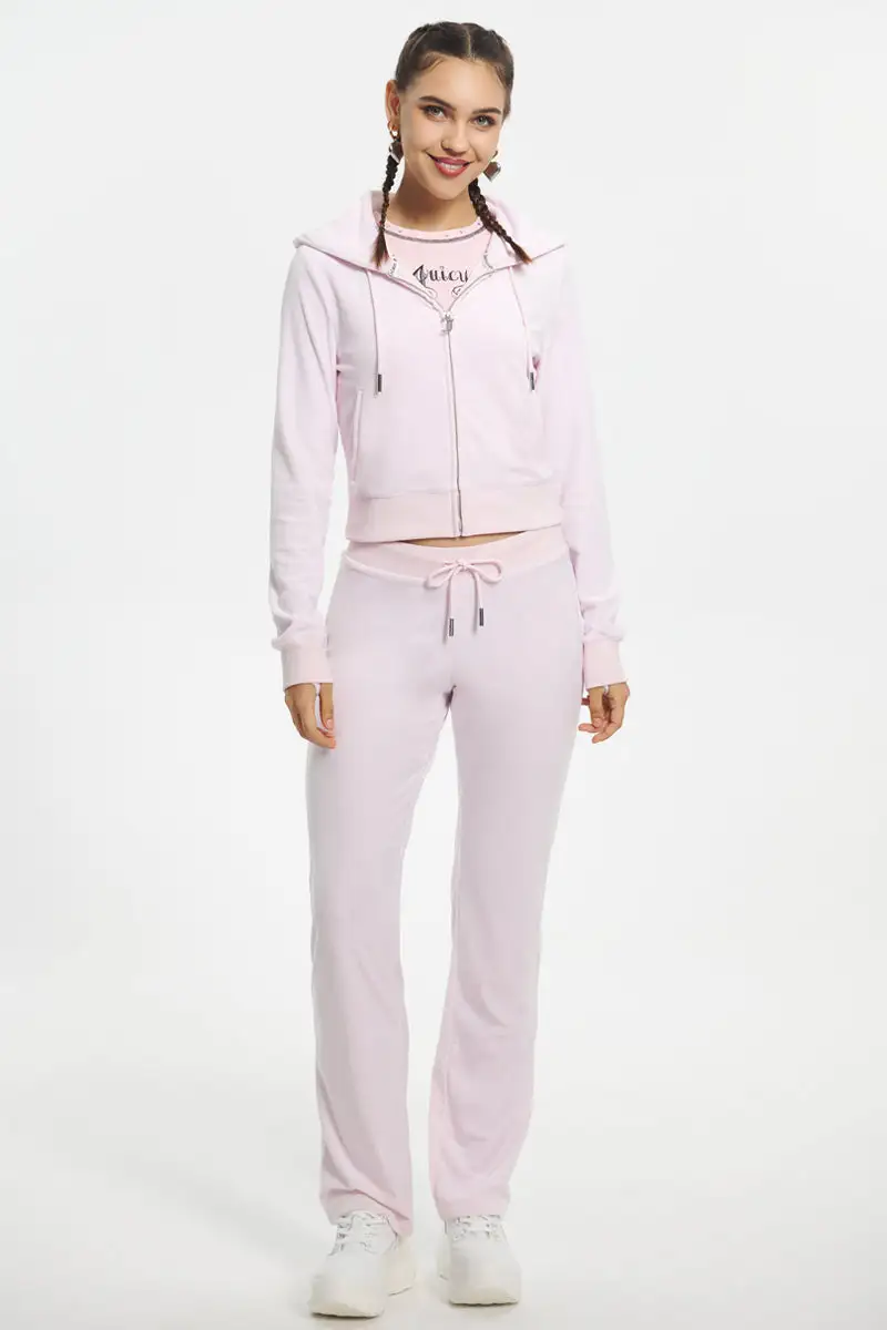 Mixed Jewels Velour Track Pants
