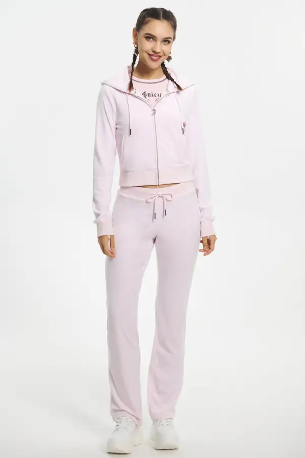 Mixed Jewels Velour Track Pants