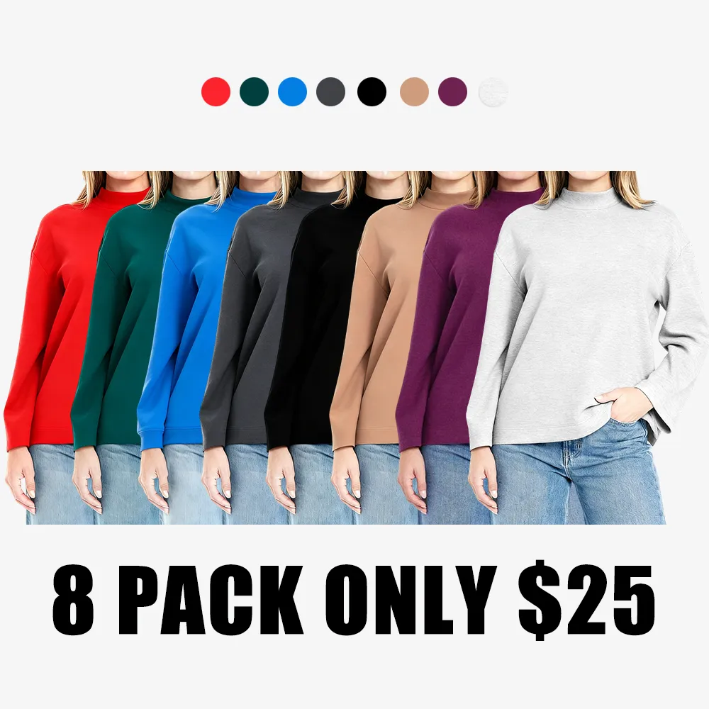 Women's Cozy Mock-Neck Tunic Sweater