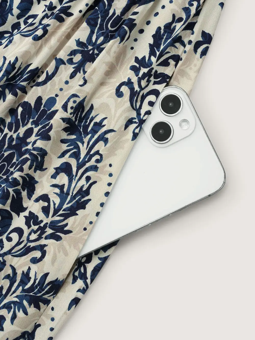 Boho Print Notched Tie Knot Maxi Dress