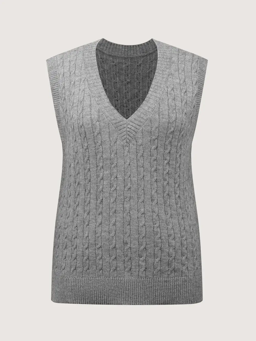 Textured V-Neck Sweater Vest