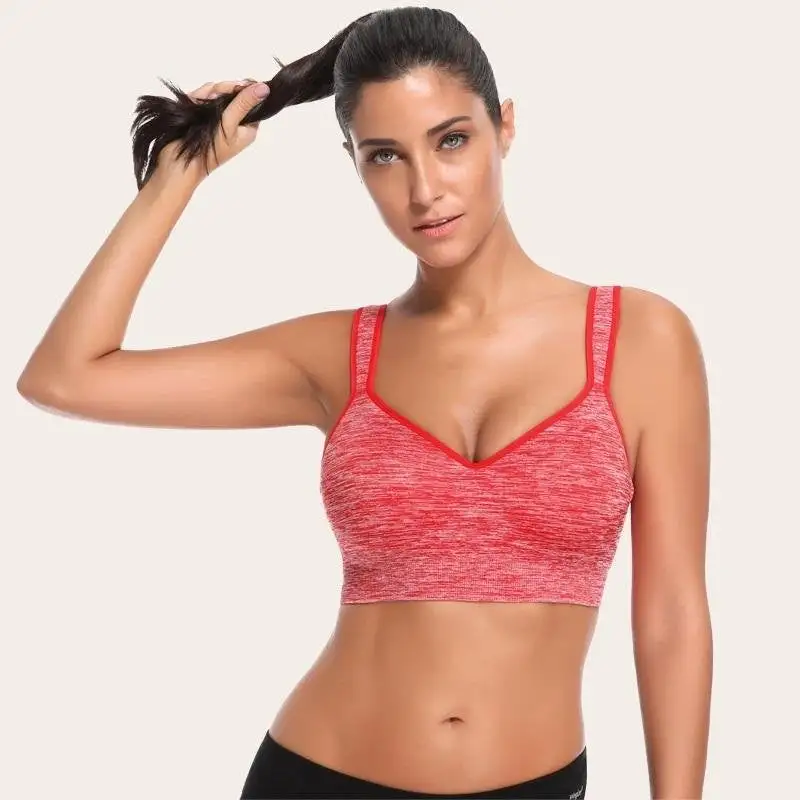 Full Coverage Seamless Medium Impact Sport Bras for Yoga Gym Workout