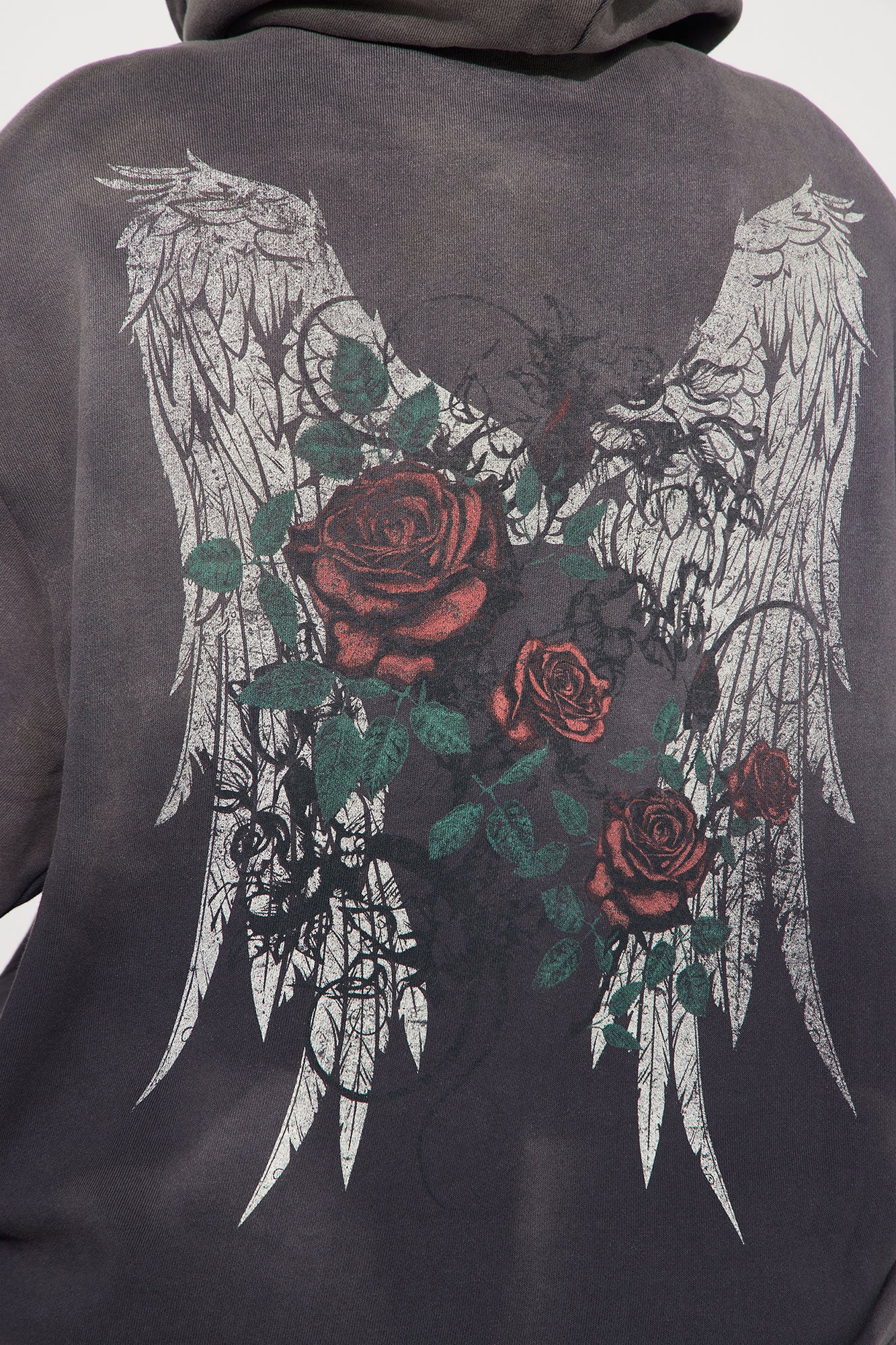 Give Me Roses Washed Jogger Set - Grey