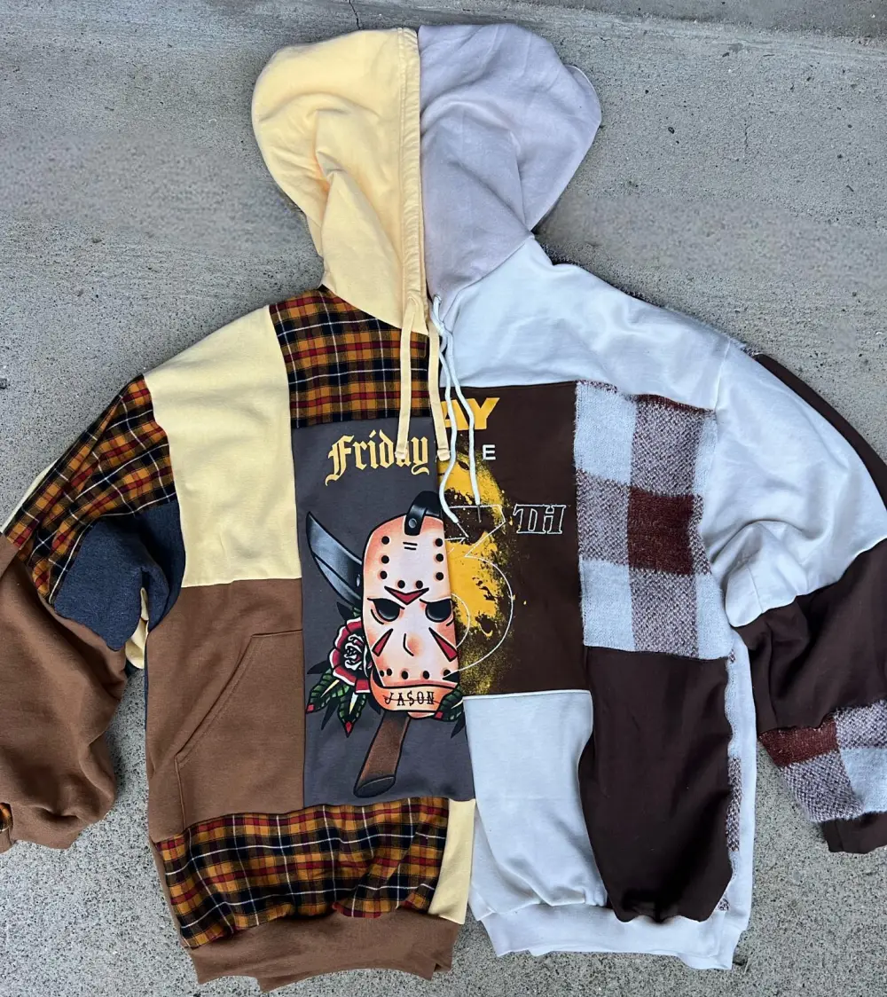 2 piene hoodie sweatshirts how perfect and cozy piece for your Halloween day