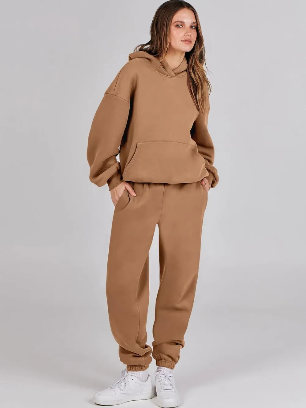 (Clearance Sale $1.99⚡) 2024 Women's Fall Oversized Casual Hoodie Two Piece Sweatshirt Jogging Pants Sweatshirt Set