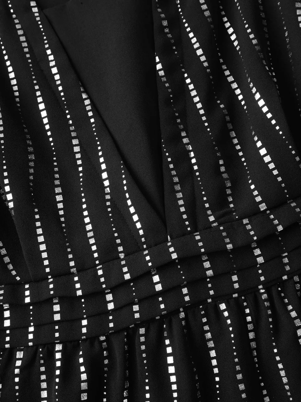 Shimmery Sequin Cinched-Waist Blouse