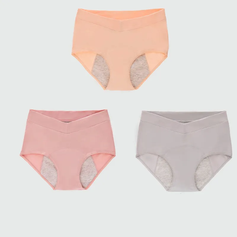 Plus Size V High Waist 100% Cotton Menstrual Panties