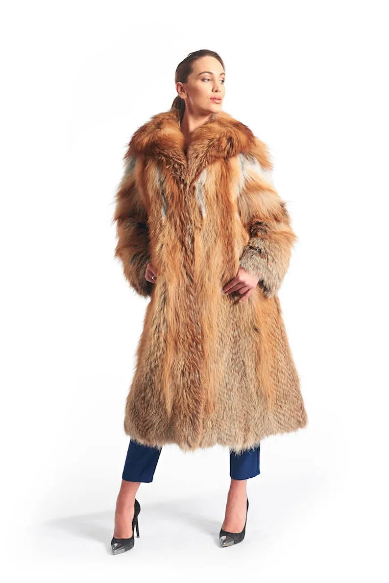 Red Fox Fur Full Length Jacket