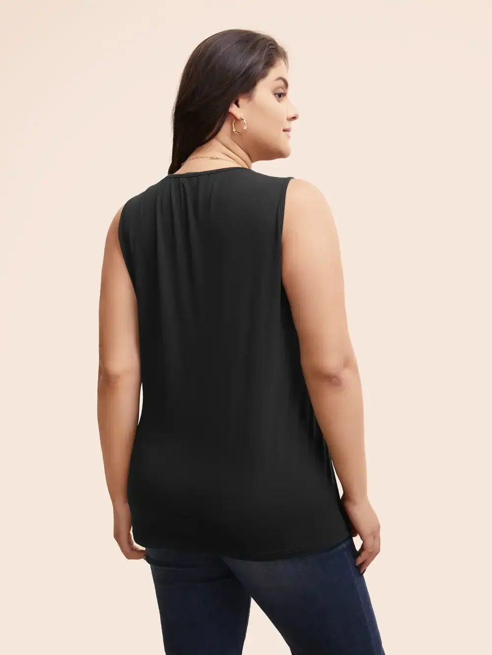 Supersoft Essentials Plain V Neck Twist Front Tank Top