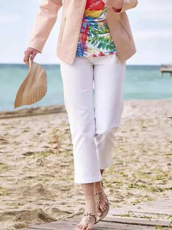 Women's Casual Beach Cropped Pants