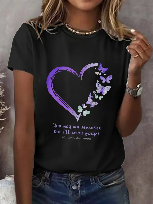 You May Not Remember But I'Ll Never Forget Alzheim T-Shirt