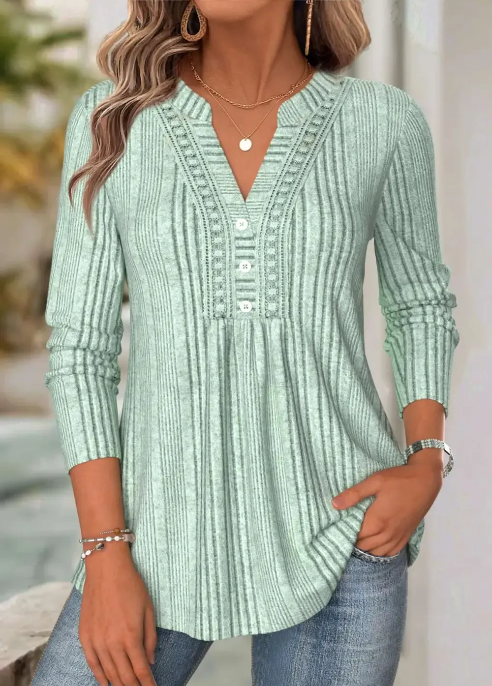 Sage Green Tummy Coverage Long Sleeve T Shirt