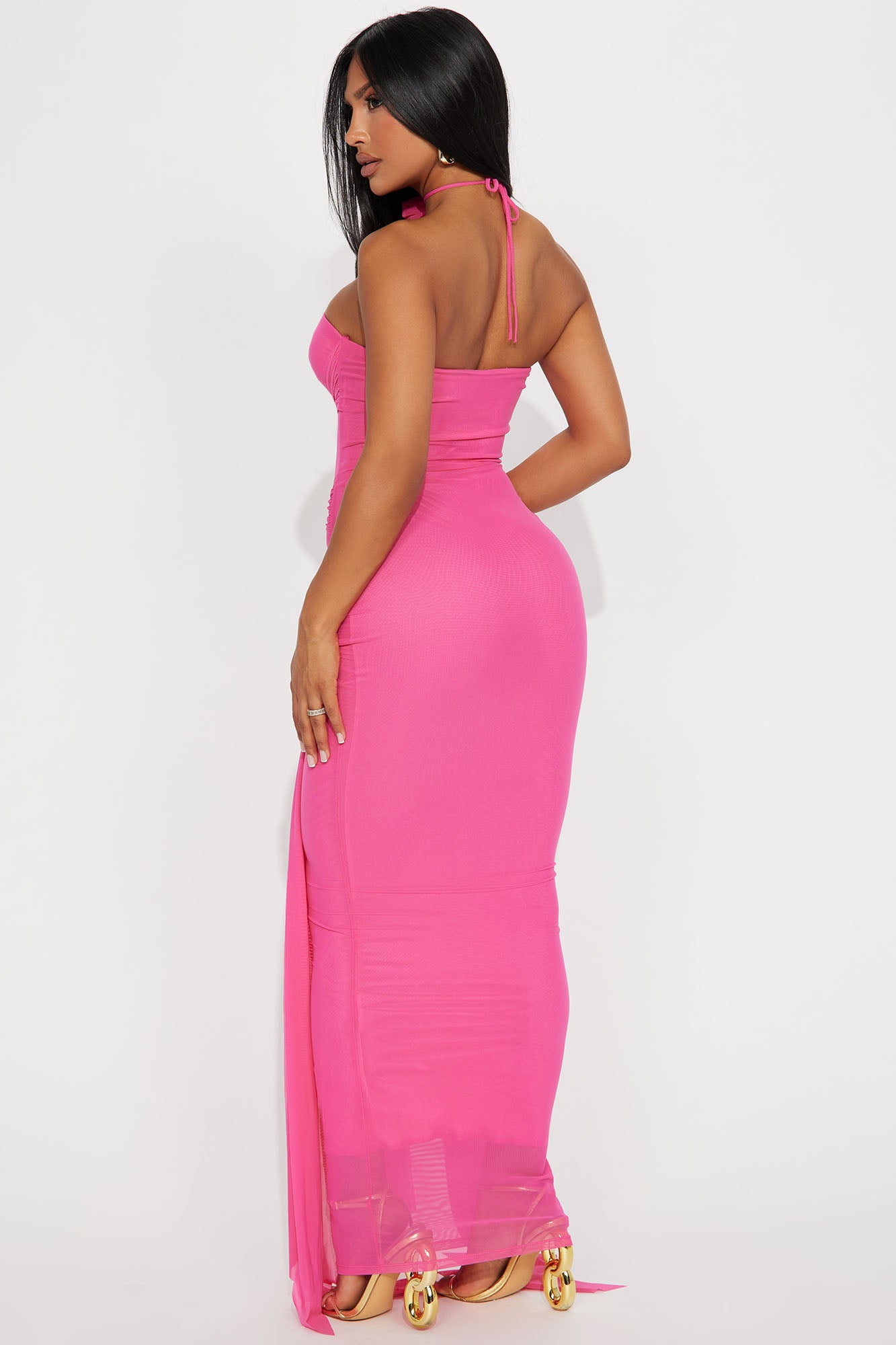 Delvina Rose Maxi Dress - Fuchsia