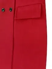 Women's Winter Coat Coat Cloak / Capes Windproof Warm Pocket Casual Street Style Plain Vacation Work Street Daily Wear Single Breasted Turndown Loose Fit Long Sleeve Outerwear Red Blue Green Fall