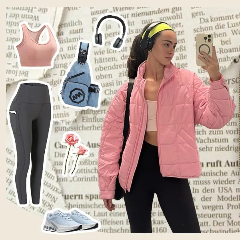 Women's Lightweight Quilted Puffer Jacket – Short Zipper Coat with Pockets