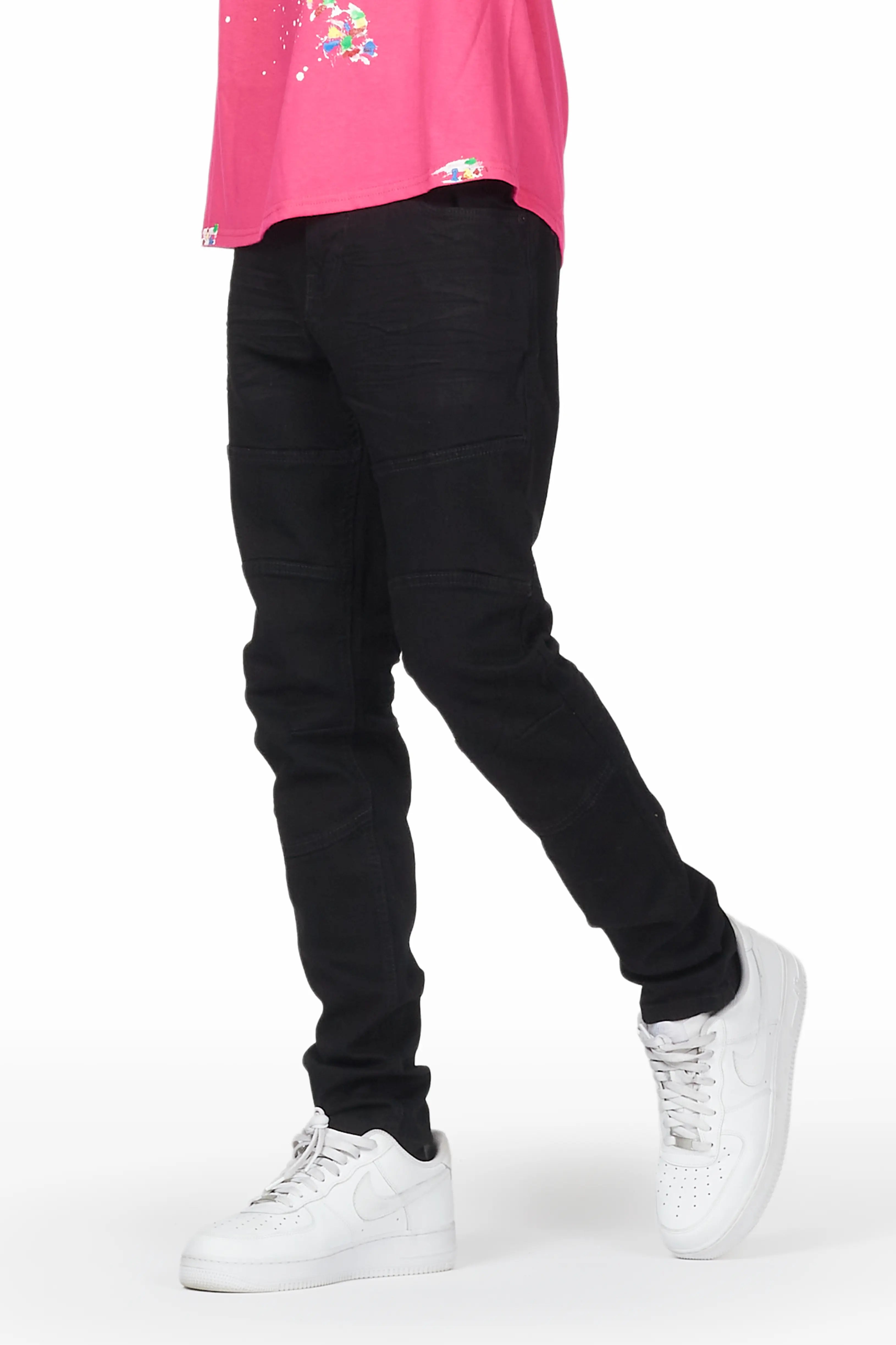Milo Jet Black Stretch Jean