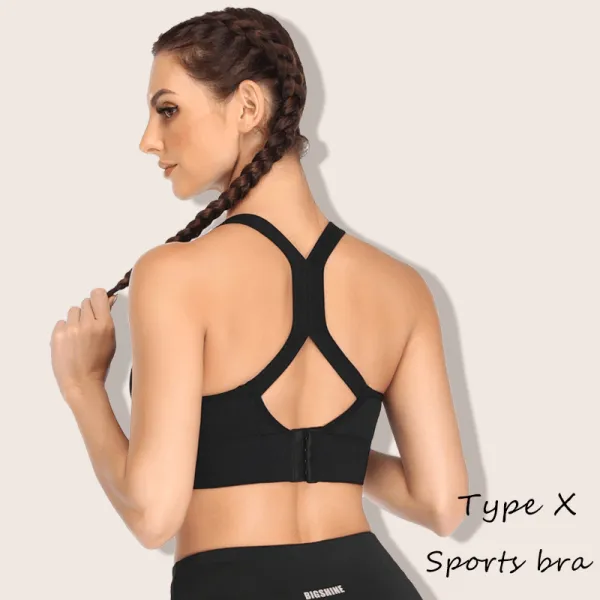 Women's High Impact Sports Bras Wirefree Racerback Lightly Padded Full Coverage Push up Workout Bra