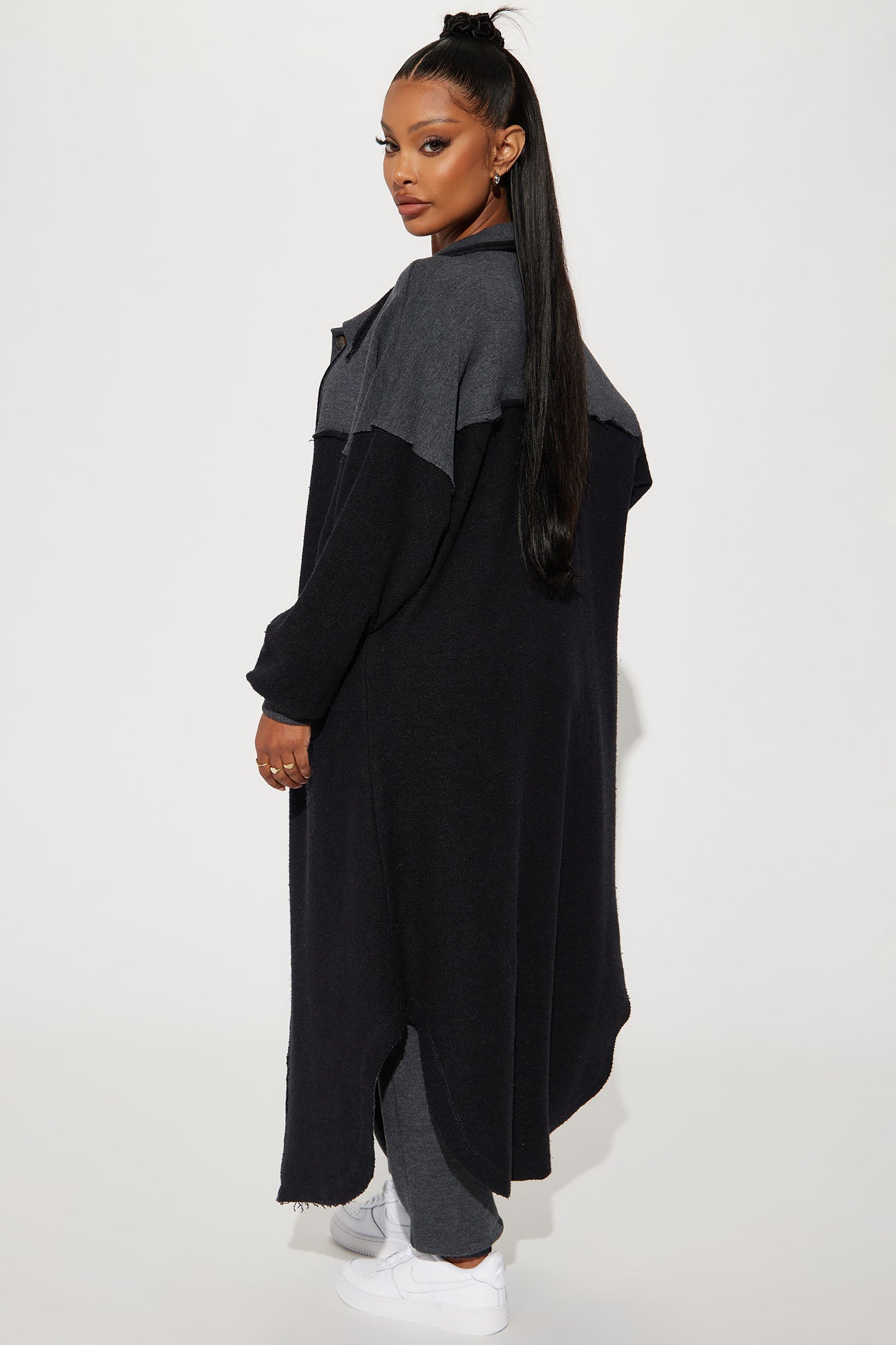 On The Down Low Jogger Set - Charcoal