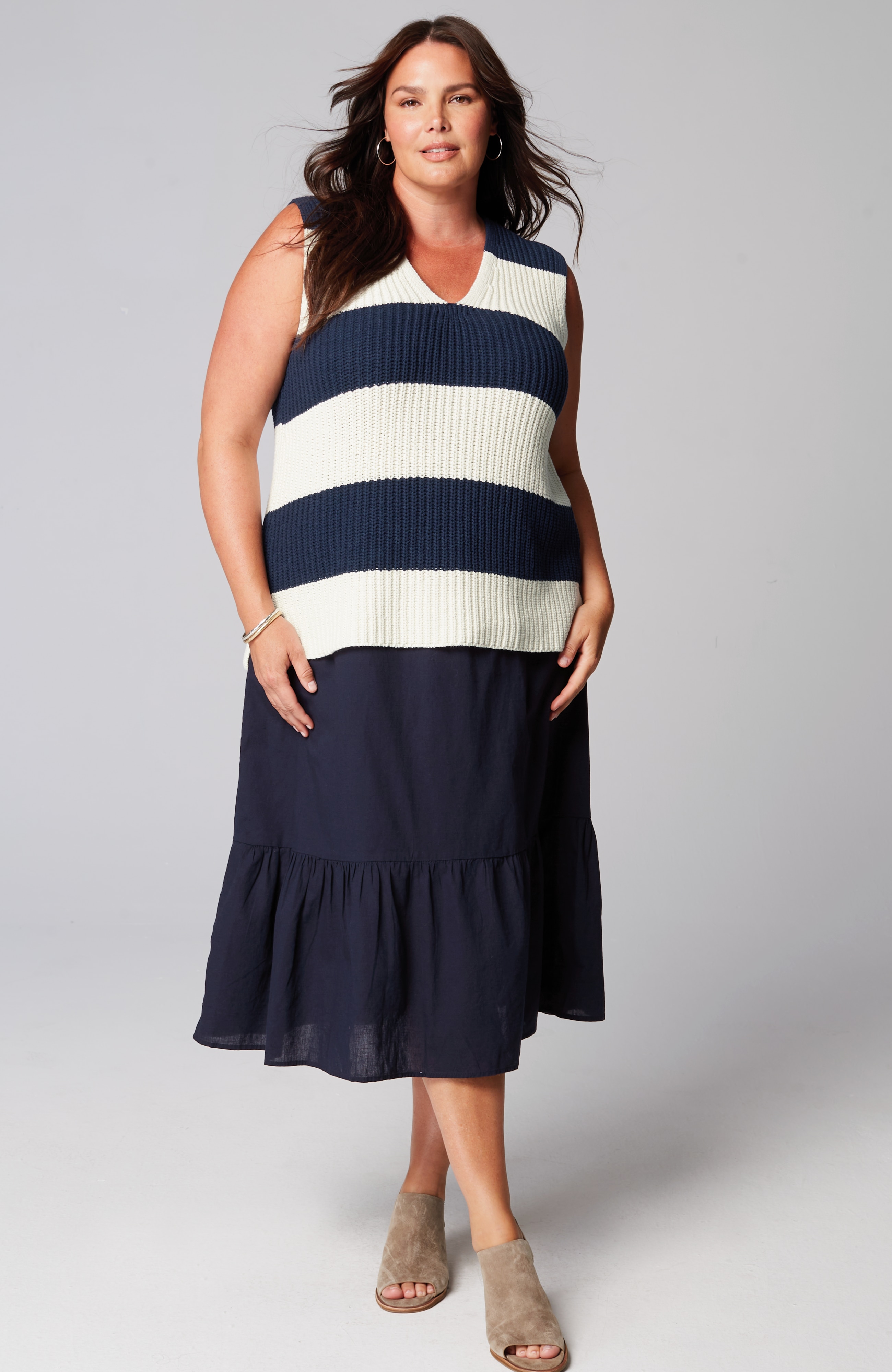 Striped Pullover Vest