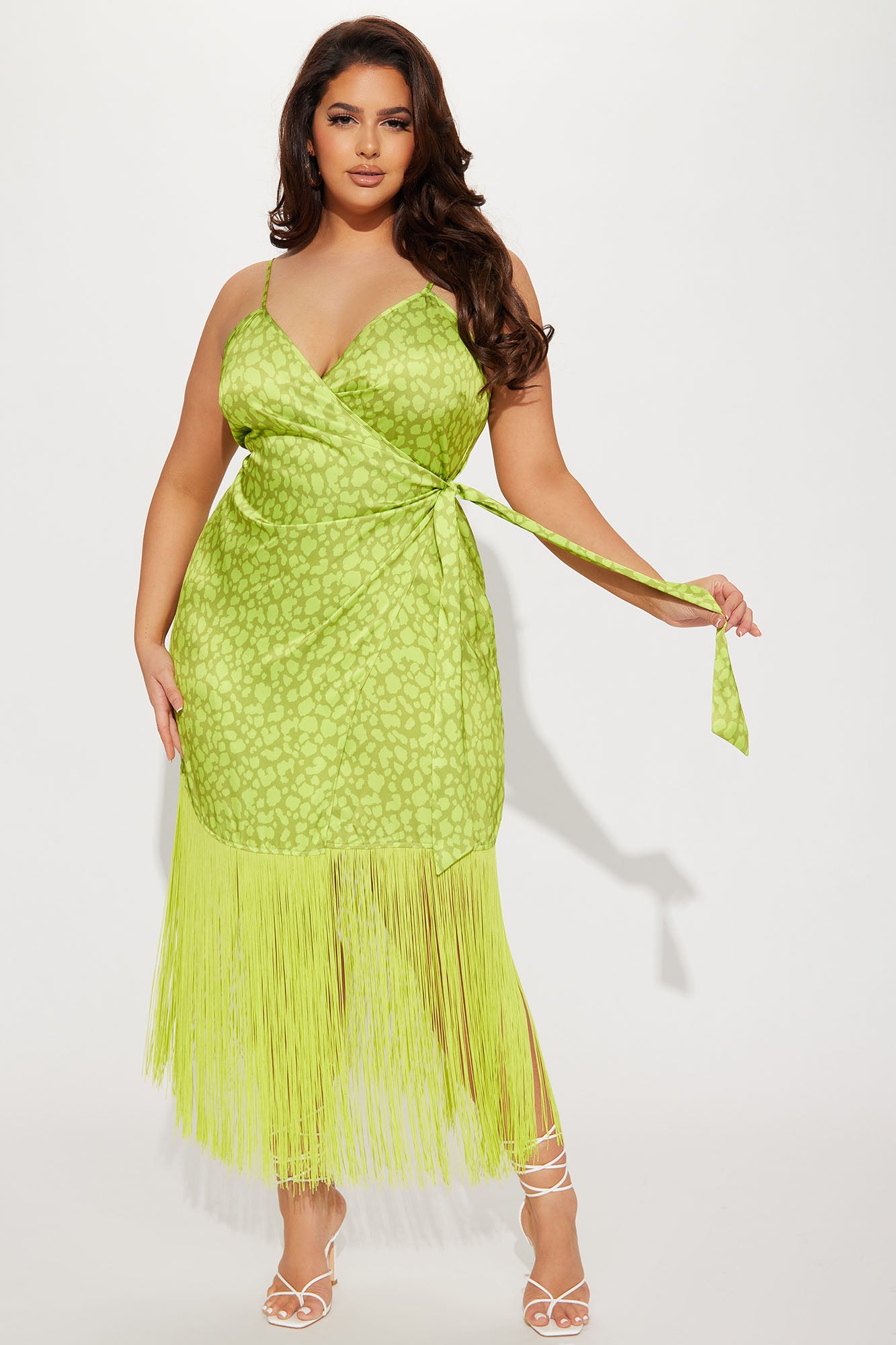 Tropical Tango Midi Dress - Lime